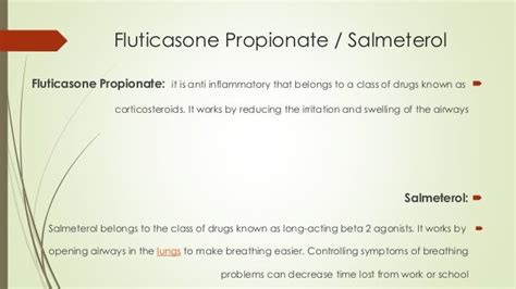 Salmeterol and fluticasone