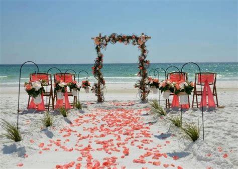 Beach wedding /coral