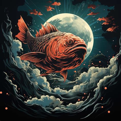 Premium AI Image | crazy fish angry furious mad portrait expressive illustration artwork oil ...