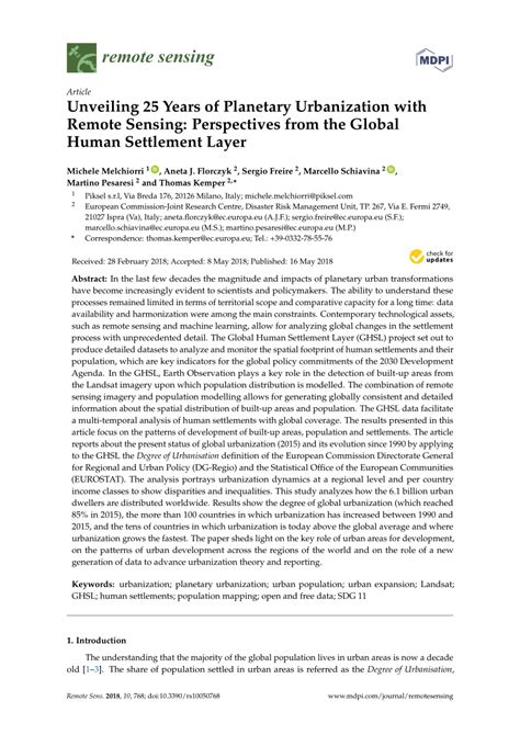 (PDF) Unveiling 25 Years of Planetary Urbanization with Remote Sensing ...