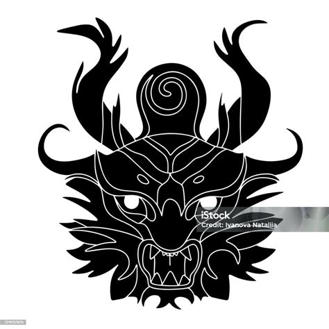 Dragon Head Silhouette Stock Illustration - Download Image Now - Abstract, Ancient, Animal - iStock