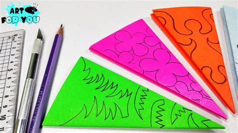4 Amazing Paper Cutting Design | How to make simple and easy paper cutting designs | Paper Art ...