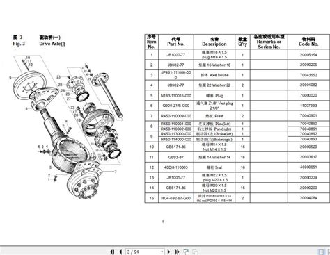 Hangcha Forklift J Series 4 Wheel Electric (4-5T) Parts List