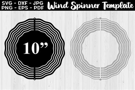 10" Wind Spinner Template SVG PNG Graphic by Aleksa Popovic · Creative Fabrica