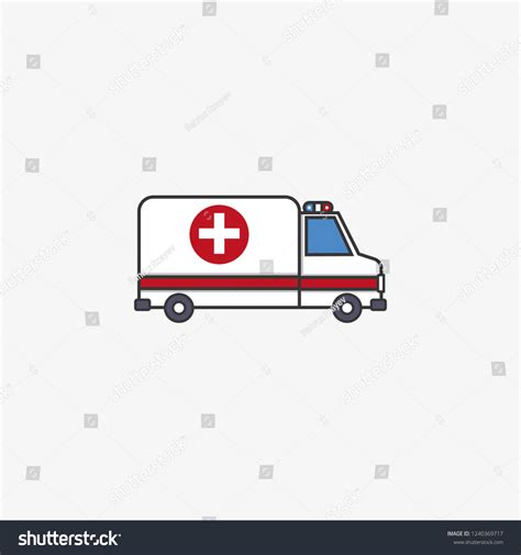 Ambulance Icon Illustration Silhouette Design Stock Vector (Royalty Free) 1240369717 | Shutterstock