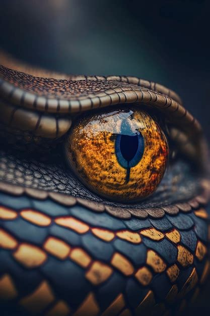 Premium Photo | Beautiful macro photography of anaconda snake eye