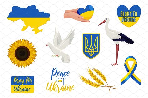 Set of ukrainian national symbols – MasterBundles