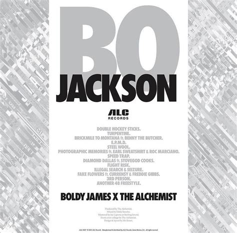 Boldy James & The Alchemist - Bo Jackson (Tracklist) : r/alanthechemist