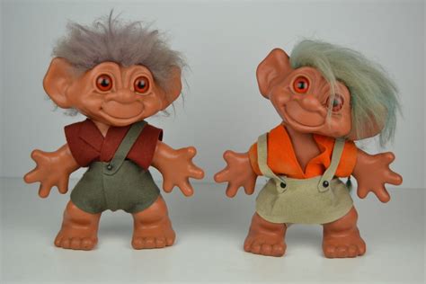 Large Troll Dolls by Dam Things Establishment , Denmark, 1964 | Retro Station