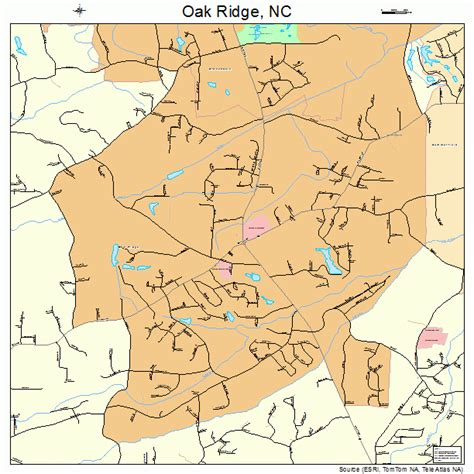 Oak Ridge North Carolina Street Map 3748480