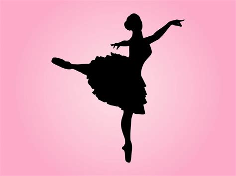 Dancing Ballerina Silhouette Vector Art & Graphics | freevector.com