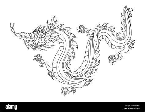 Chinese Dragon Black and White Stock Photos & Images - Alamy