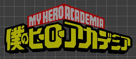 Multicolor My Hero Academia Logo | Single Nozzle by Serentos | Download free STL model ...