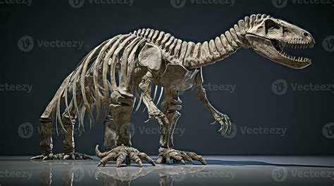 Brontosaurus skeleton reconstruction. Generative AI 30463433 Stock ...