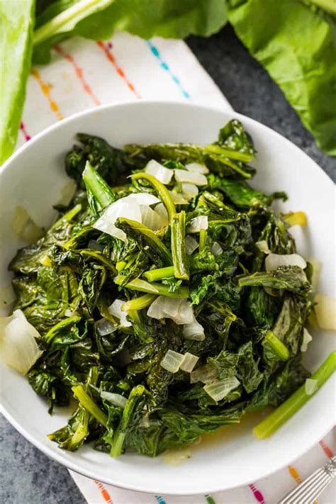 Easy Skillet Turnip Greens - Skinny Southern Recipes