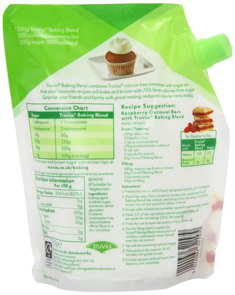 Truvia Baking Blend Nutrition Label | Blog Dandk