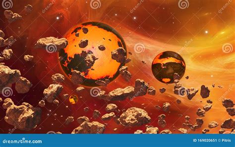 Early Stages of Planet Formation Stock Illustration - Illustration of molten, glow: 169020651