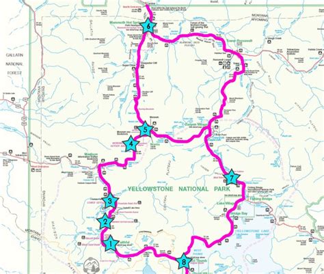 Must See Yellowstone Geysers & Hot Springs Mapped! Definitive ...