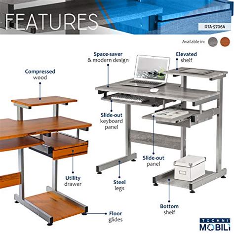 Complete Computer Workstation Desk. Color: Woodgrain