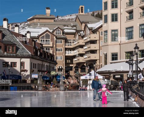 Ice rink, Beaver Creek Village, Beaver Creek Ski Resort, Avon Stock Photo: 94007441 - Alamy