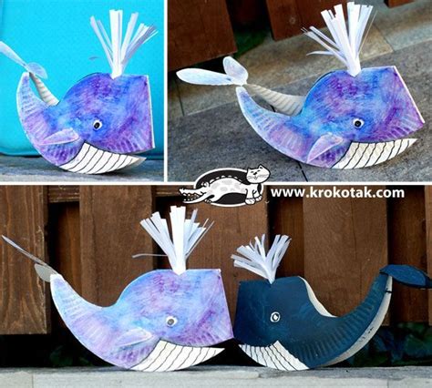 How to Make a Whale Out of Paper Plates Paper Animal Crafts, Paper Plate Crafts, Paper Animals ...