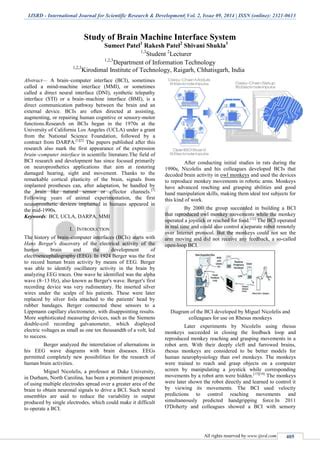 STUDY OF BRAIN MACHINE INTERFACE SYSTEM | PDF