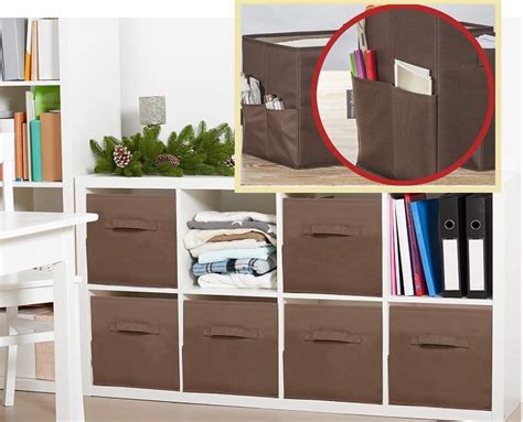 Amazon Deal: 6-Pack Canvas Storage Cubes with Side Pockets