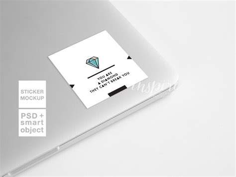 Square Sticker Mockup / Laptop Styled Stock Photography for | Etsy