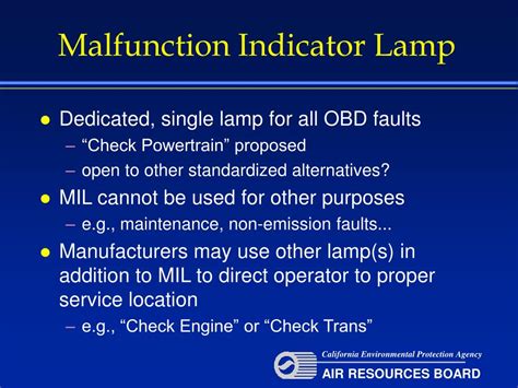 PPT - Malfunction Indicator Lamp PowerPoint Presentation, free download - ID:655833