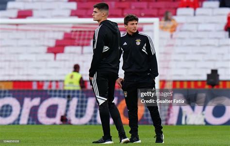 Antonio Silva of SL Benfica with Joao Neves of SL Benfica before the ...