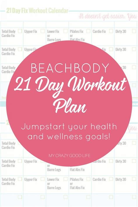 Beachbody 21 Day Workout Plan | My Crazy Good Life