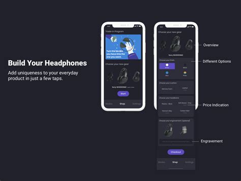 Redesign Sony Headphones App - Build Your Headphones by Yutong Zhang on ...