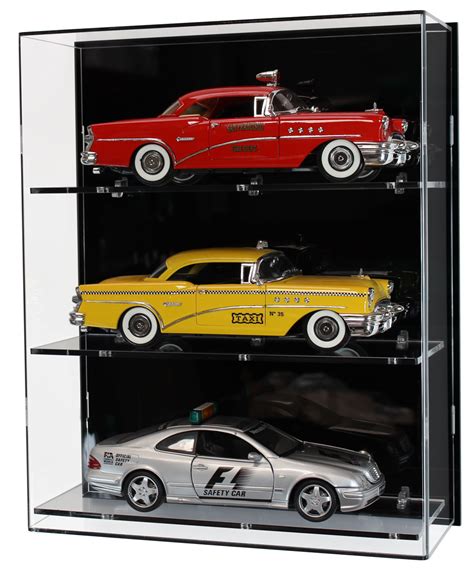 Acrylic Wall Display Case for Three 1:18 Scale Model Cars - Acrylic Display Cases