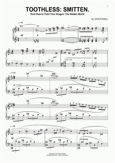 Toothless: Smitten. Piano Sheet Music | OnlinePianist