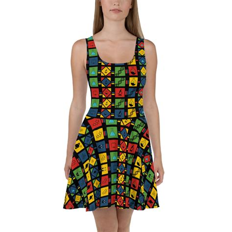 STEM Science Pattern Fit & Flare Dress - My Science Boutique