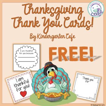 Thanksgiving Thank You Cards FREE by Kindergarten Cafe | TpT