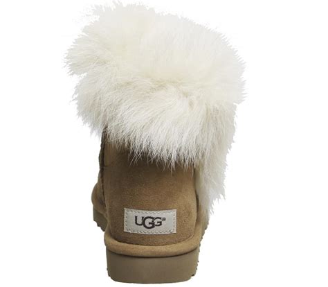 UGG Milla Fur Cuff Boots in Brown - Lyst