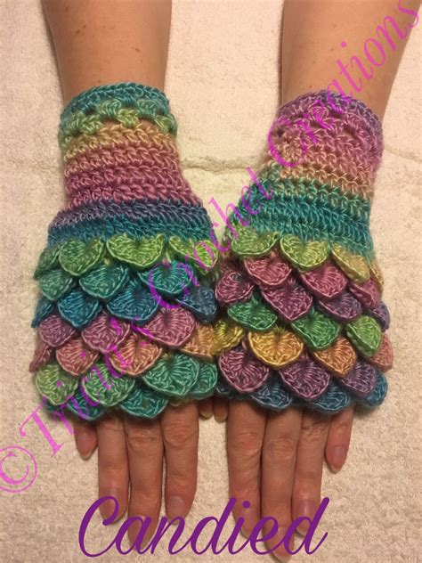 Crochet Dragon Scale Fingerless Gloves Pattern Free Web Watch Out, Here ...