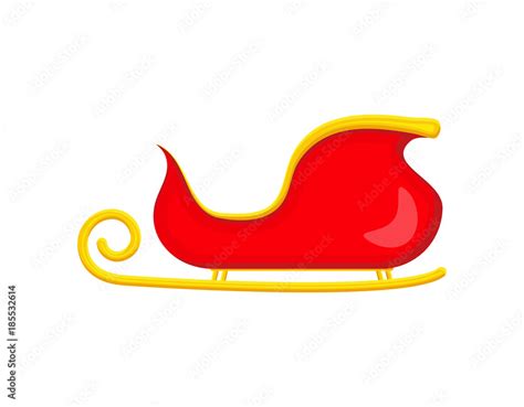 santa sleigh for christmas design isolated on white background Stock ...