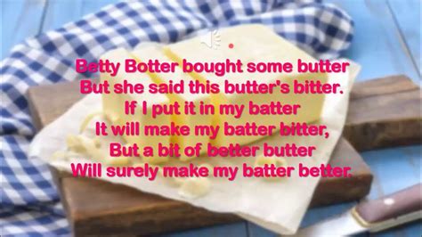 Tongue Twister/Скороговорка "Betty Botter bought some butter" - YouTube