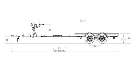 Tandem Axle 4800# Custom Bunk Trailer - Karavan Trailers