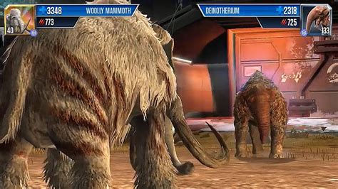 The Giant Woolly Mammoth Vs Deinotherium | Cenozoic Tournament || Jurassic World The Game ...