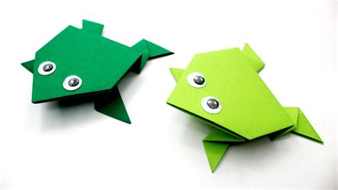 Jumping Frog, Easy Basic Simple Origami for Beginners Kids Paper DIY Cra... | Origami for ...