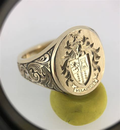 Signet Ring Custom Mens Signet Ring Gold Signet Ring Coat