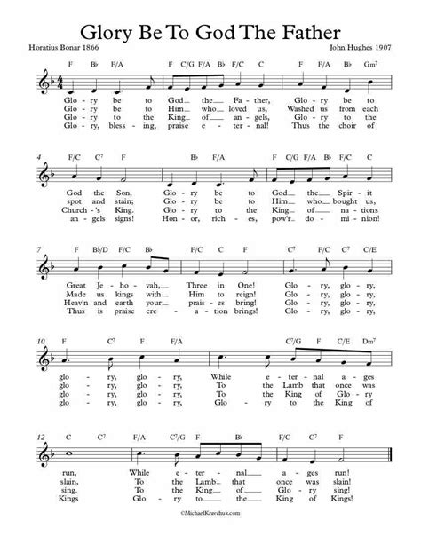 Free Lead Sheet – Glory Be To God The Father – Michael Kravchuk