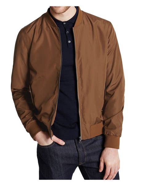 Men's Casual Wear Baseball Brown Bomber Jacket - UJackets