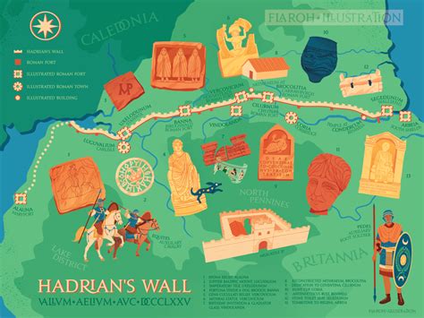 Hadrians Wall Map — Flaroh Illustration