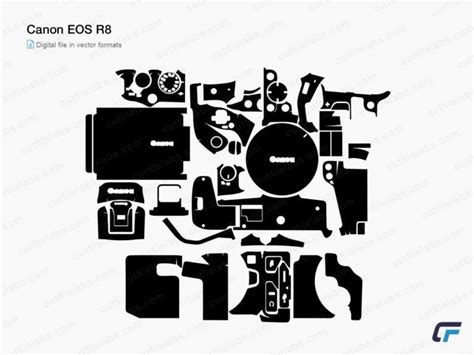 Canon EOS R8 (2023) Cut File Template | CutFileLabs