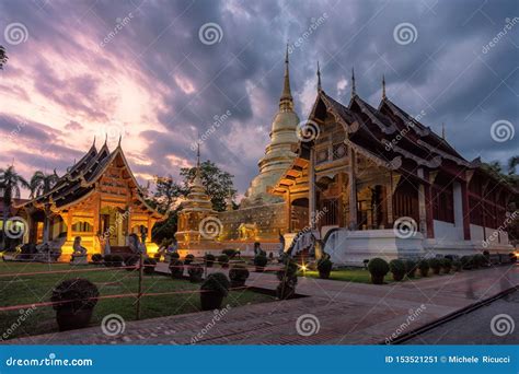 Wat Phra Singh in Chiang Mai, Thailand Stock Image - Image of phra ...