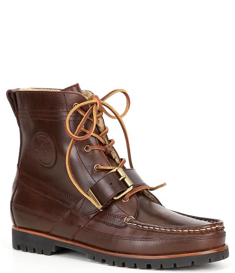 Polo Ralph Lauren Men's Leather Lace-Up Ranger Boots | Dillard's